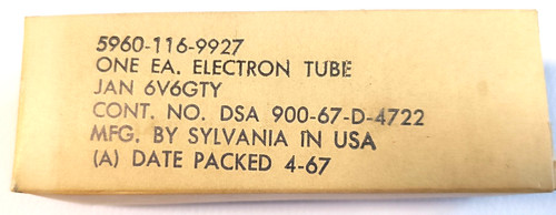 Tube jan 6v6gty sylvania - jan, /